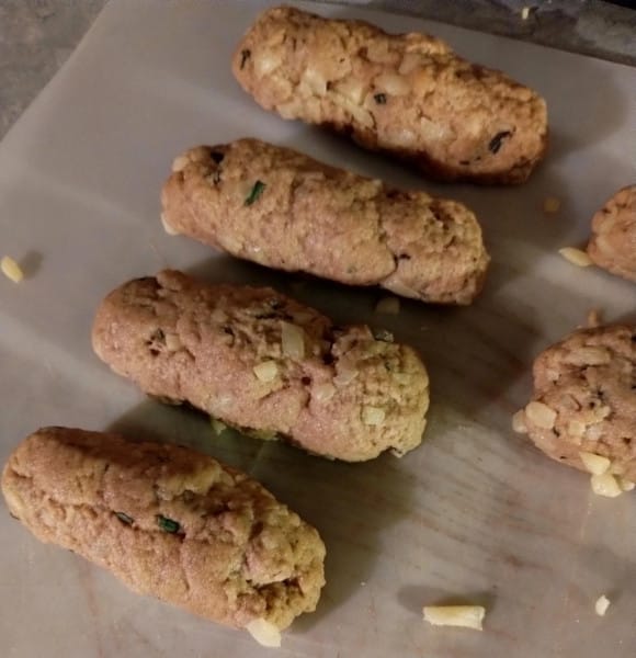 Homemade Vegan Apple Sausage Prep