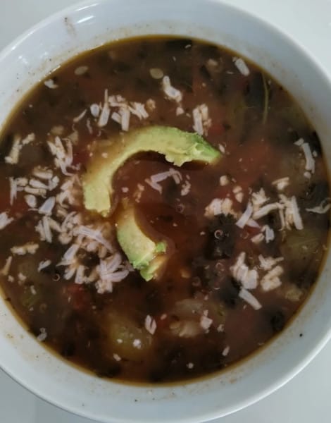 Spicy Black Bean and Pinto Bean Soup