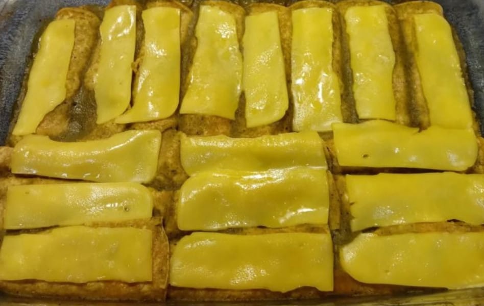 Vegetarian Green Enchiladas with Tomatillo Verde Sauce