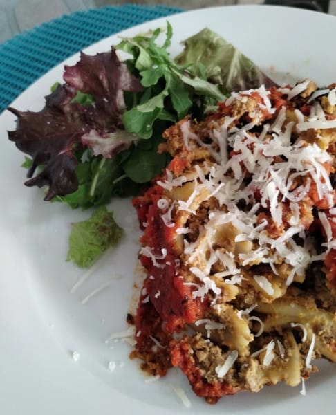 Vegan Walnut and Mushroom Pasta Bake with Pumpkin