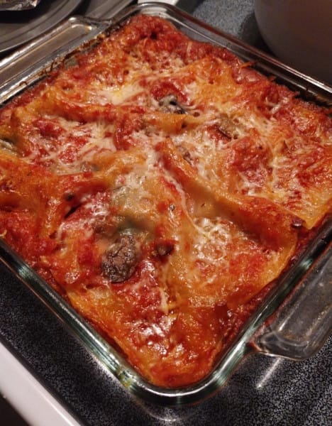 Vegetarian Oyster Mushroom and Tofu Lasagna