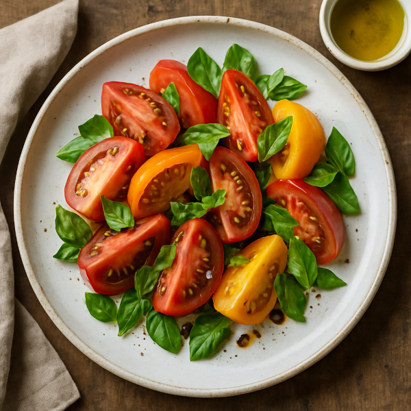 Heirloom Tomato + Basil Salad
