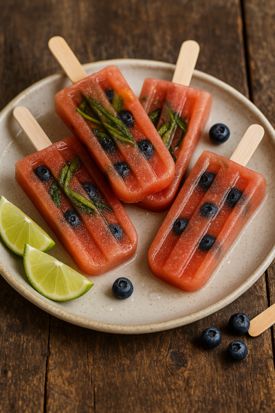 Blueberry Watermelon Freezer Pops