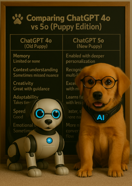Comparing ChatGPT 4o vs 5o (Puppy Edition)