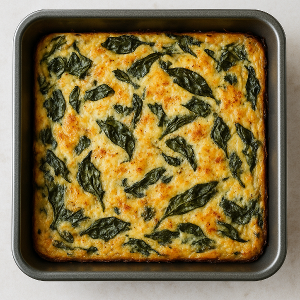 Smoked Whitefish, Spinach & Goat Cheese Bake