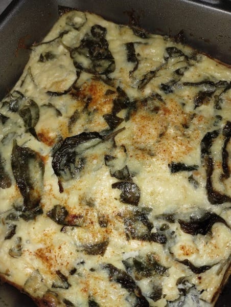 Smoked Whitefish, Spinach & Goat Cheese Bake