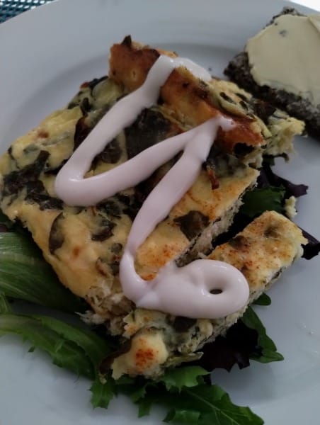 Smoked Whitefish, Spinach & Goat Cheese Bake