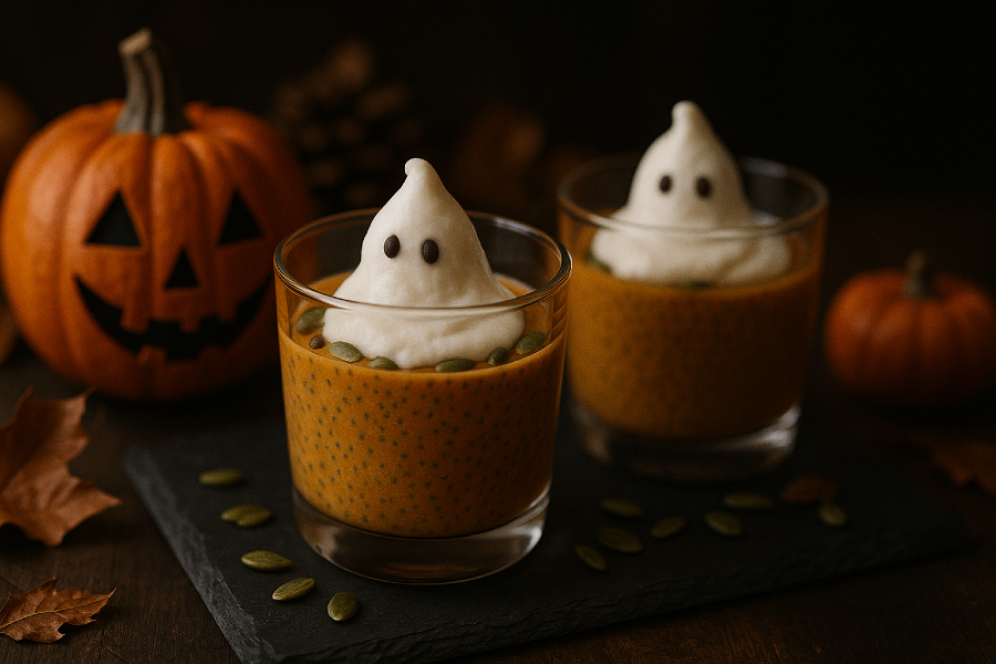 5-Minute Pumpkin Chia “Ghost Cups”