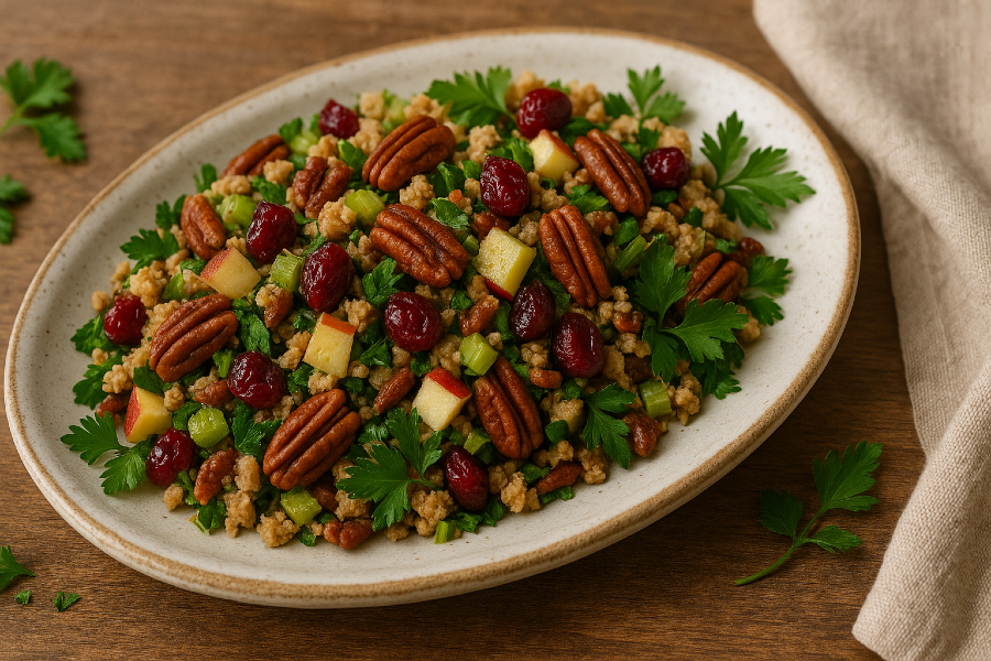 Pecan–Cranberry Stuffing (No-Bake)