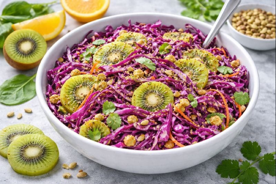 Ginger Citrus Purple Cabbage Slaw (crunch that upgrades everything)