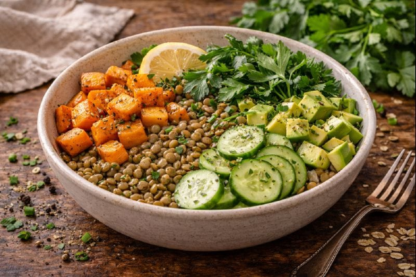 Lentil Parsley Reset Bowl