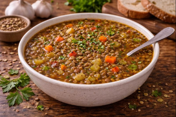 Lentil Garlic Soup