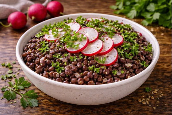 Black Bean Radish Bowl