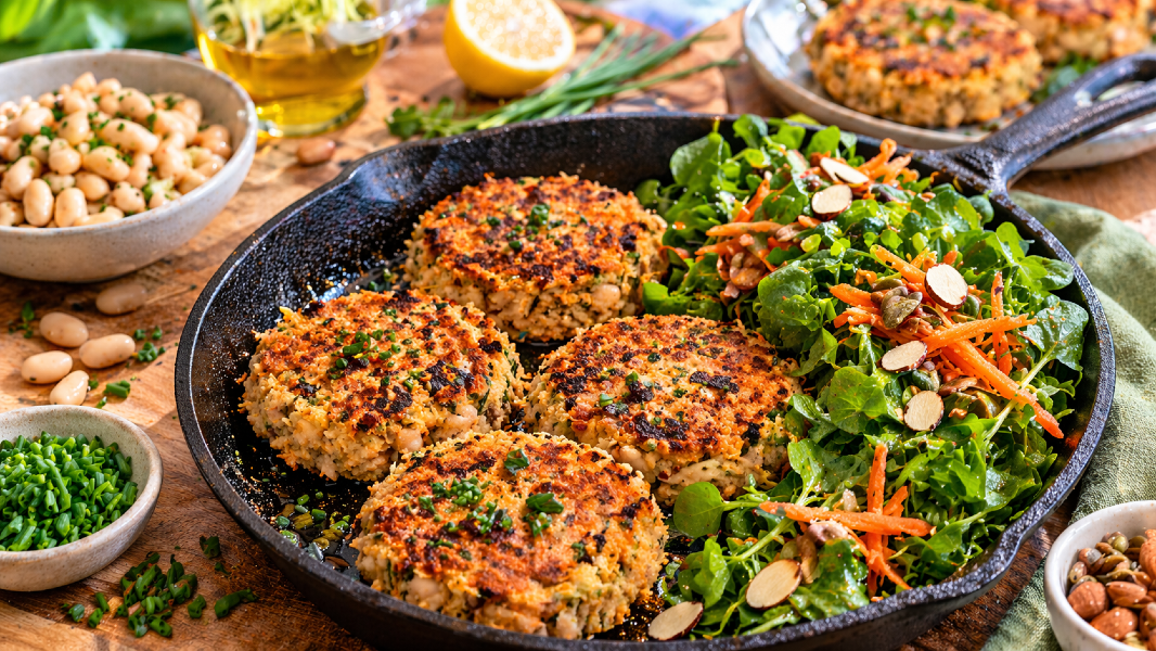 Skillet Bean Cakes