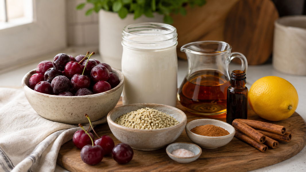 Cherry Cinnamon Hemp No-Churn Ice Cream