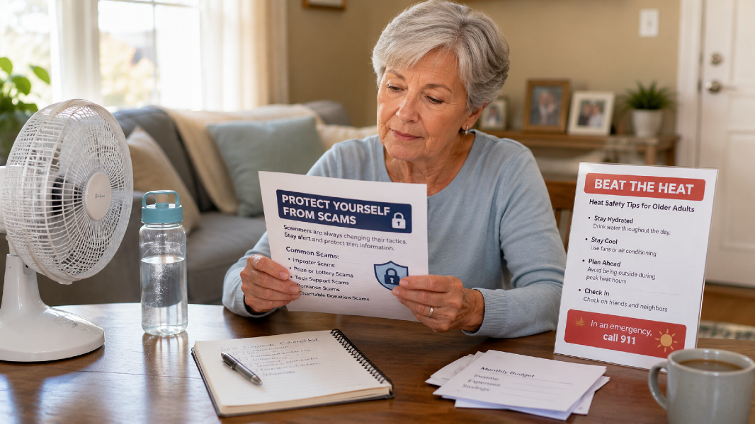Heat Safety, Scam Protection and Financial Checkpoints for Older Adults