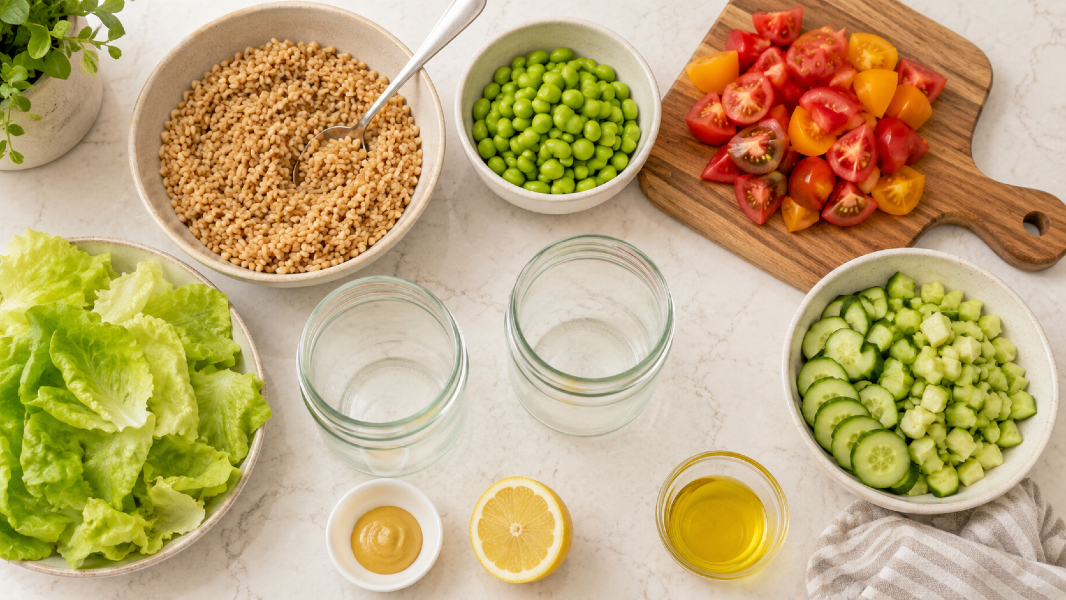 Heirloom Tomato Farro Picnic Jars