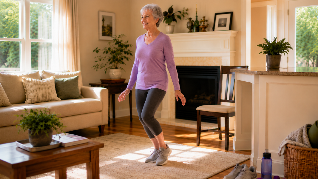 A 10-Minute Indoor Strength and Mobility Flow for Hot June Days