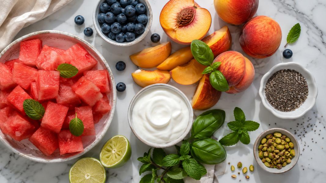 End-of-Summer Watermelon Peach Cooler Bowl