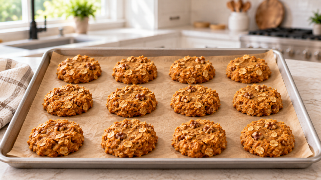 Soft Pumpkin Oat Breakfast Cookies With Cinnamon