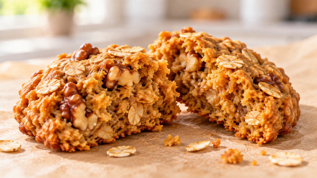 Soft Pumpkin Oat Breakfast Cookies With Cinnamon