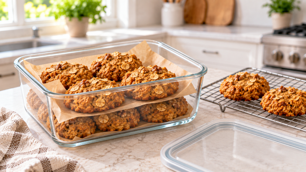 Soft Pumpkin Oat Breakfast Cookies With Cinnamon