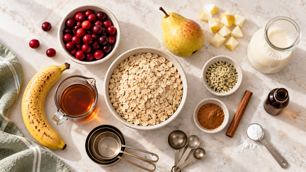 Cranberry Pear Baked Oat Cups for Easy Fall Mornings