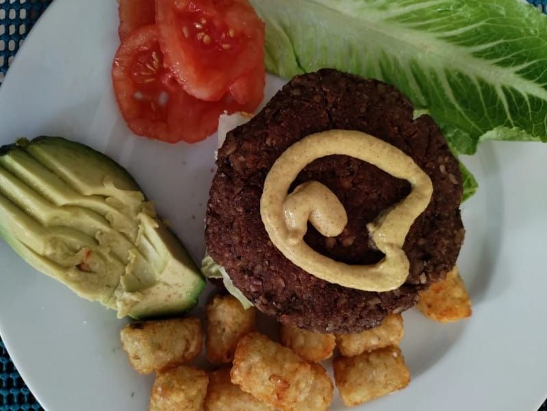 Mushroom Tofu Walnut Burger