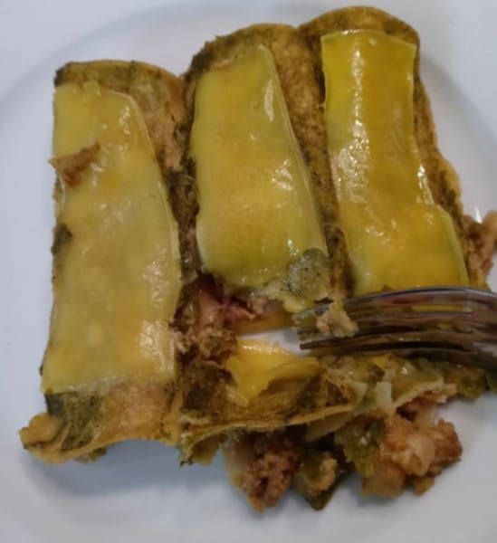 Vegetarian Green Enchiladas with Tomatillo Verde Sauce