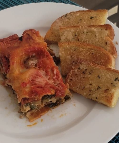 Vegetarian Oyster Mushroom and Tofu Lasagna