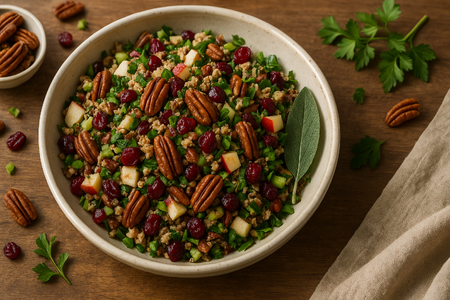 Pecan–Cranberry Stuffing (No-Bake)