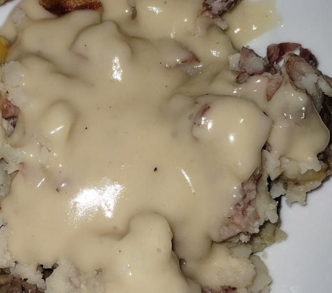 Red Creamer Potato Mash with Vegan Gravy