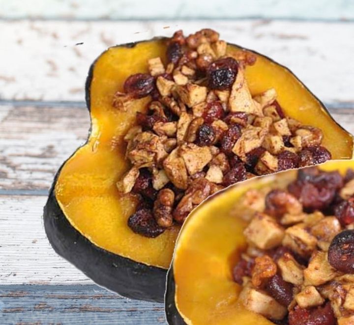 Apple and Walnut Stuffed Acorn Squash