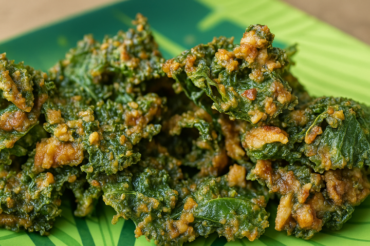 Peaches, Pralines & Cream Kale Chips