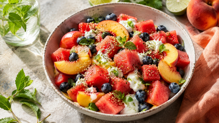 End-of-Summer Watermelon Peach Cooler Bowl