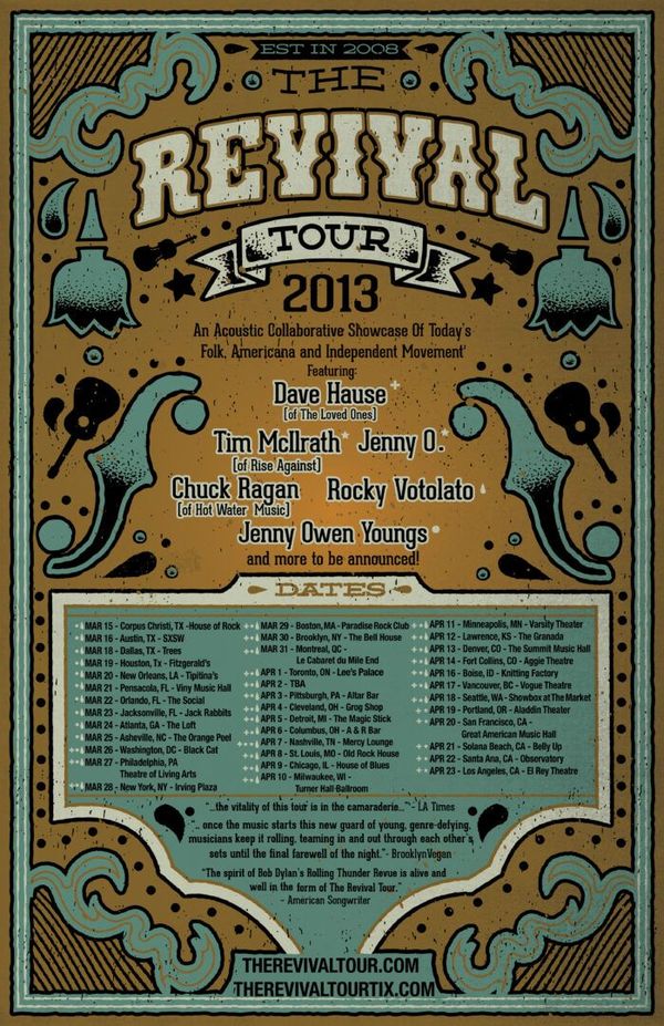 The Revival Tour 2013 feat. Dave Hause / Tim Mcllrath / Jenny O. / Chuck Ragan