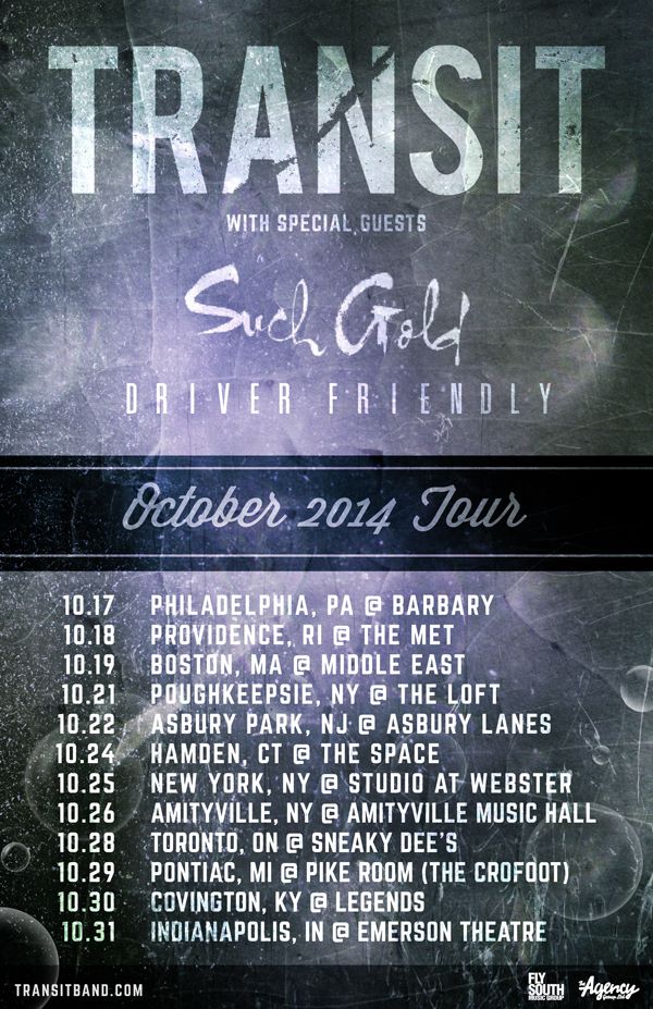Transit Fall North American Tour 2014 - poster