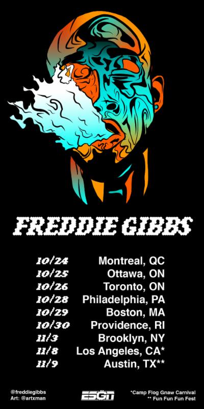 Freddie Gibbs Northeastern US + Canada Tour - poster