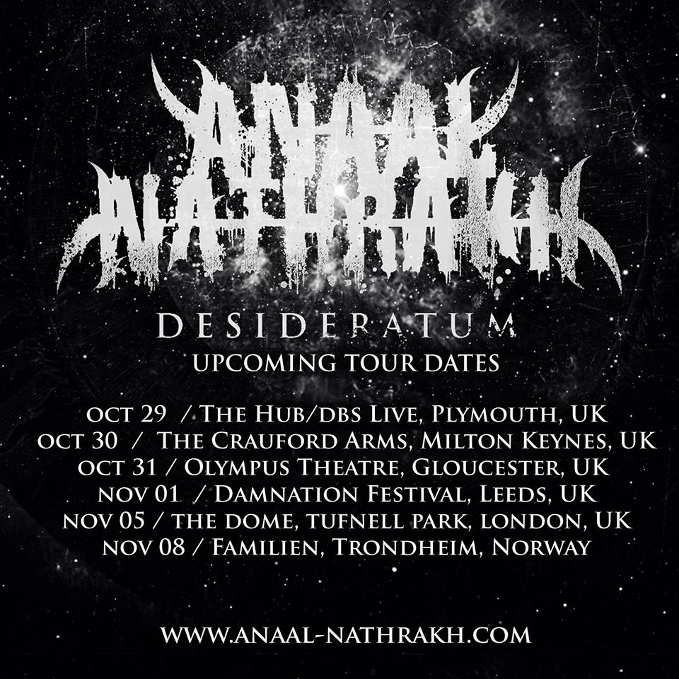 Anaal Nathrakh European Fall Tour 2014 - poster