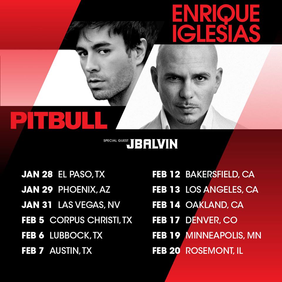 Enrique Iglesias - Co-Headline Tour With Pitbull - poster