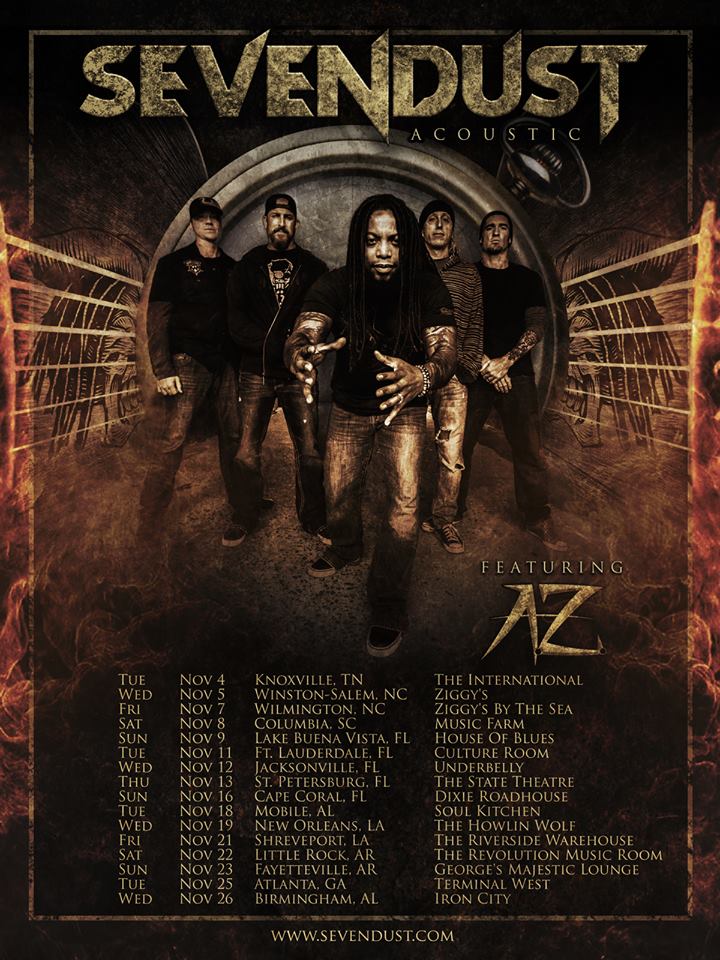 Sevendust Final Leg Acoustic Tour 2014 - poster