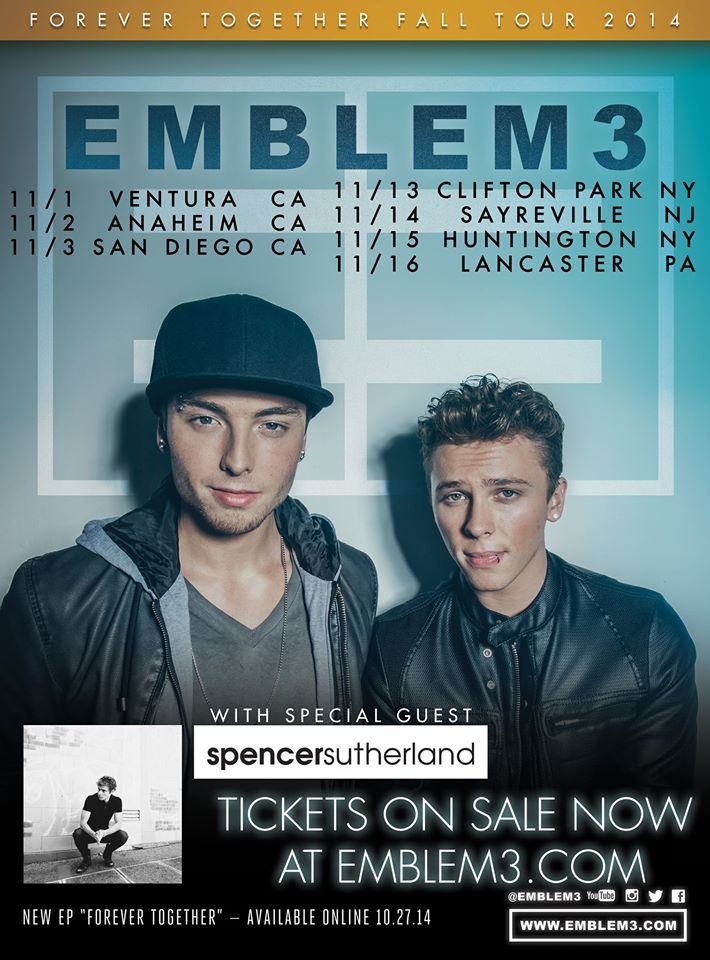 Spencer Sutherland - Emblem3 Tour - poster