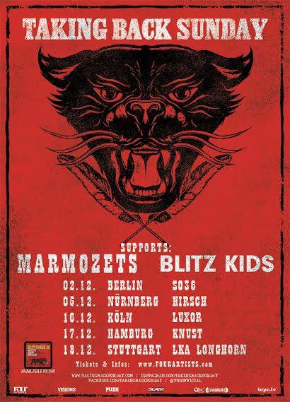 Taking Back Sunday - European Tour - poster