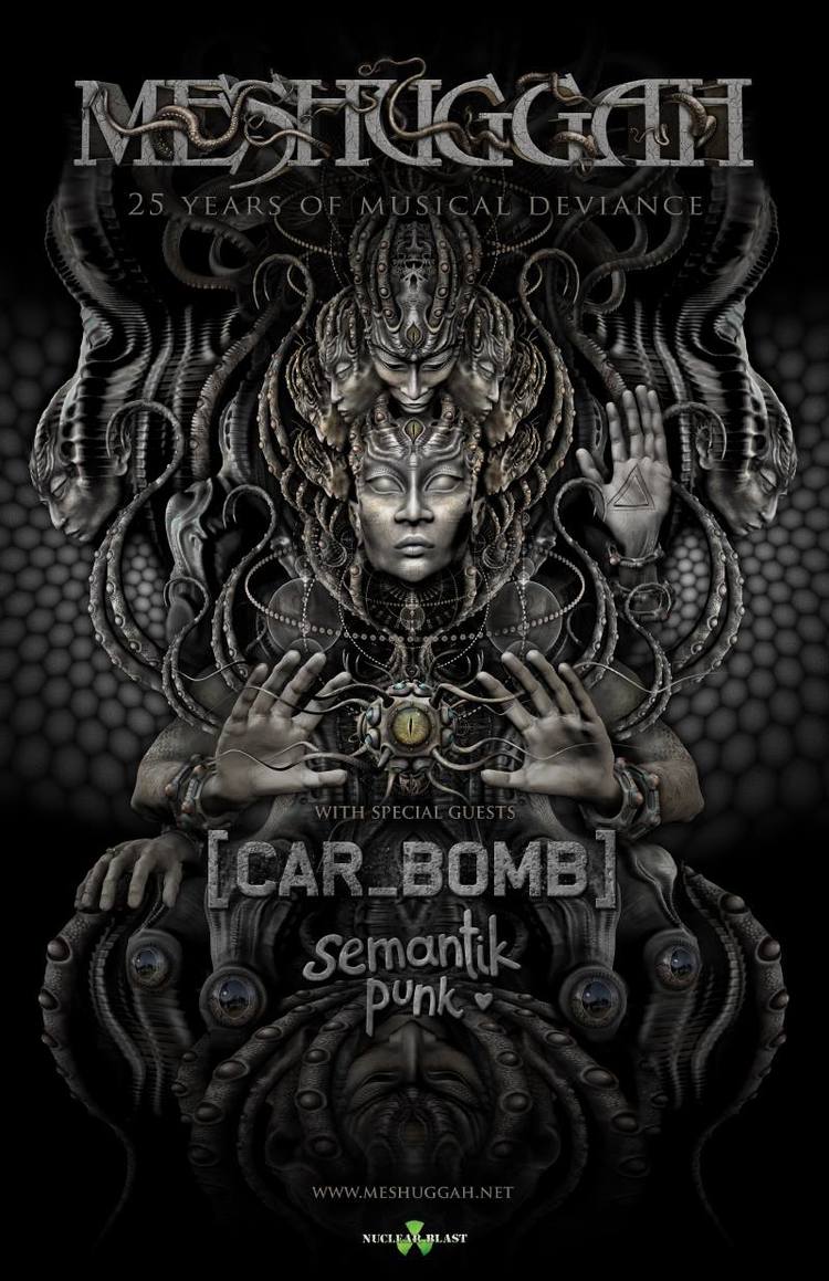 Meshuggah - 25th Anniversary European Tour - poster