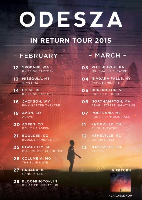 Odesza - 2015 U.S. Tour - poster