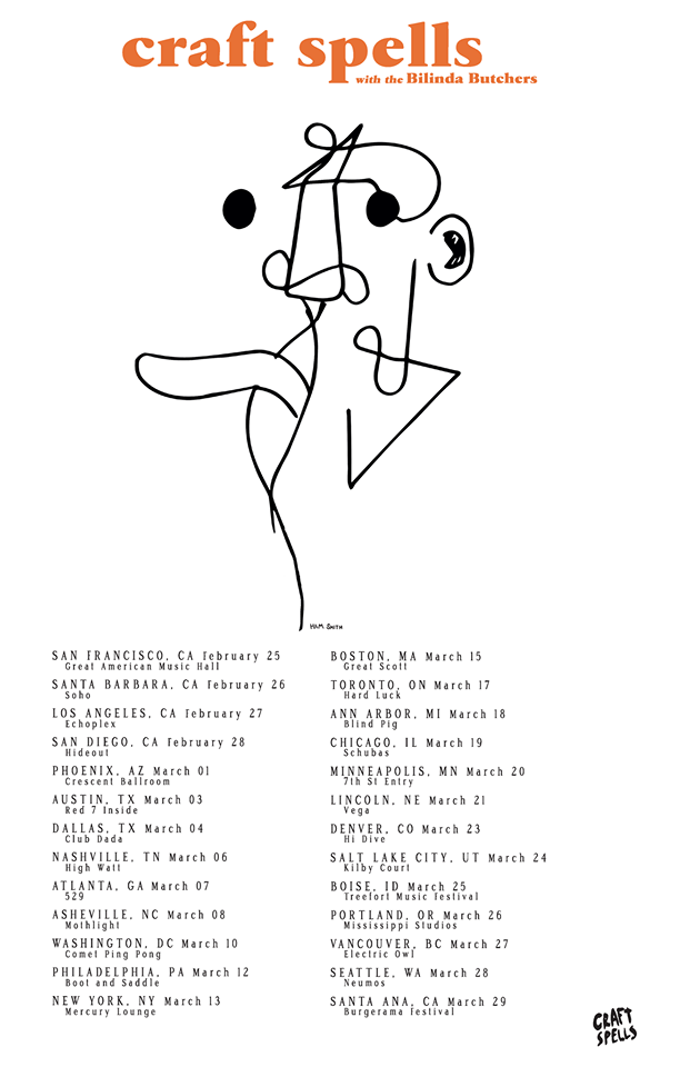 Craft Spells - North American 2015 Tour - poster