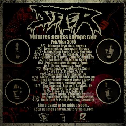 Sister - Vultures Across Europe Tour - poster