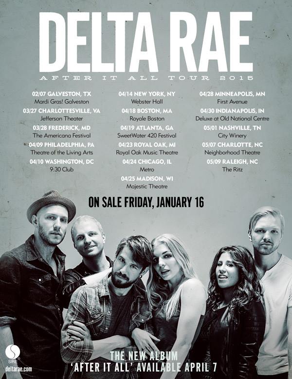 Delta Rae - U.S. Spring 2015 Tour - poster