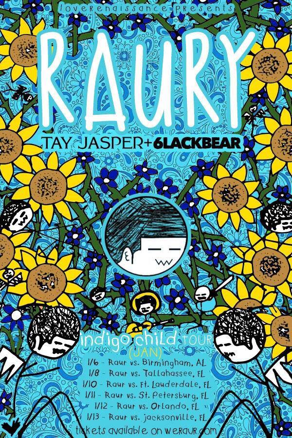 Raury - Indigo Child Tour - poster