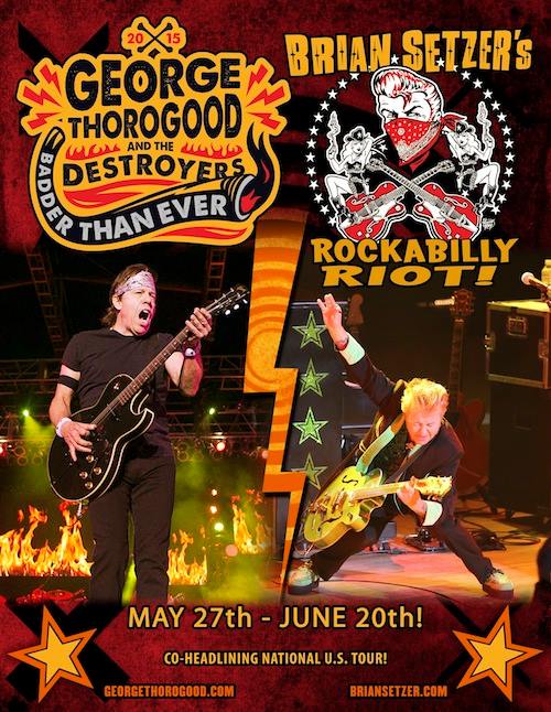 George Thorogood and Brian Setzer tour - poster